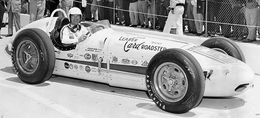Rodger Ward poses before his win at the 1959 Indianapolis 500