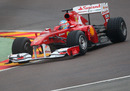 Fernando Alonso puts the first miles on the Ferrari F150