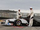 Kamui Kobayashi and Sergio Perez unveil the new Sauber C30