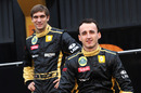 Robert Kubica and Vitaly Petrov at the Lotus Renault R31 launch