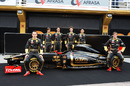 Lotus Renault drivers pose with the new R31 