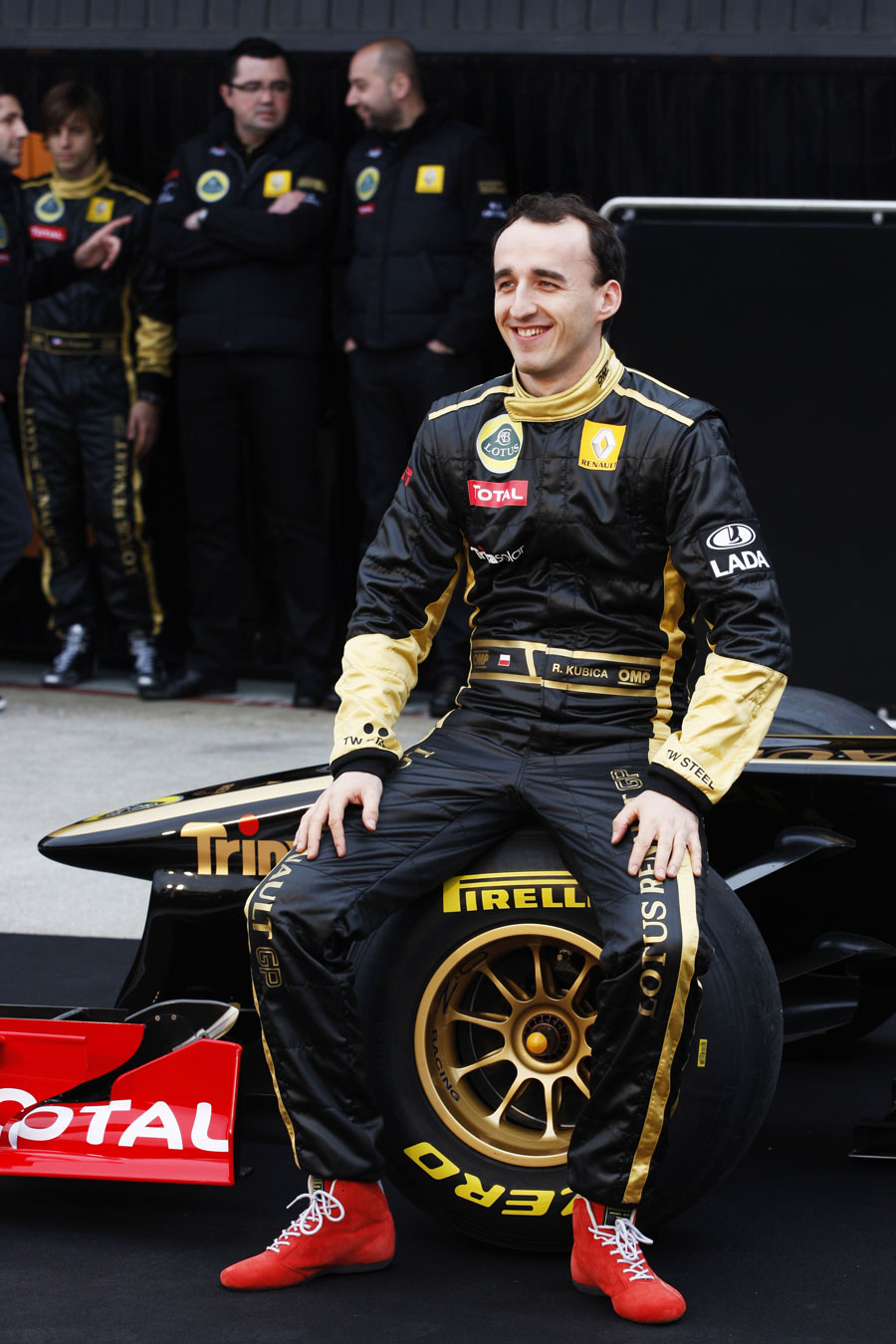 Robert Kubica at the launch of the Lotus Renault GP R31