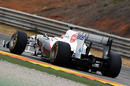 Kamui Kobayashi on track in the new Sauber C30