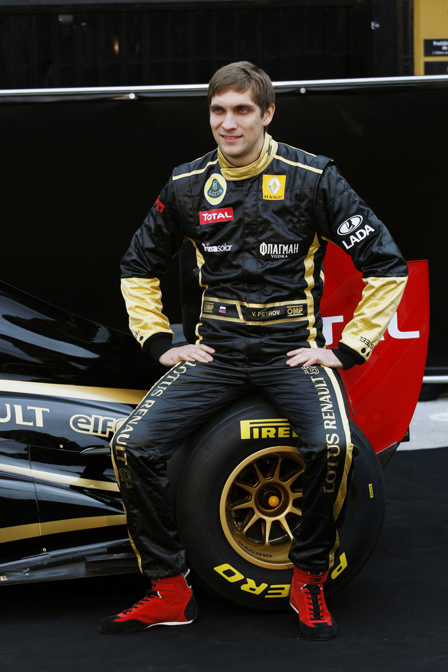 Vitaly Petrov at the Lotus Renault R31 launch