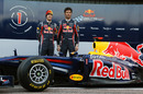 Sebastian Vettel and Mark Webber with the new Red Bull RB7 