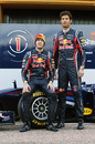 Sebastian Vettel and Mark Webber with the Red Bull RB7 
