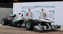 Michael Schumacher, Nico Rosberg and the new Mercedes WO2