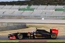 Vitaly Petrov on track in the striking Lotus Renault GP R31
