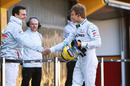 Gary Paffett greets Nico Rosberg