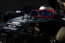 Rubens Barrichello gets the feel of the new Williams