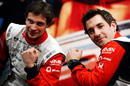 Timo Glock and Jerome d'Ambrosio make time for a bit of watch promotion
