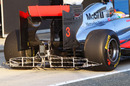 McLaren runs an aero and tyre wear measuring device on the back of its MP4-26