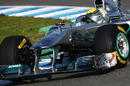 Nico Rosberg flings the Mercedes W02 at the apex of the corner