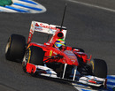 Felipe Massa attacks the chicane in the Ferrari F150