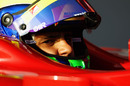 Felipe Massa in the cockpit of the Ferrari F150