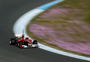 Felipe Massa at speed in the Ferrari F150th Italia