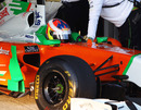 Paul di Resta leaves the pits in the Force India