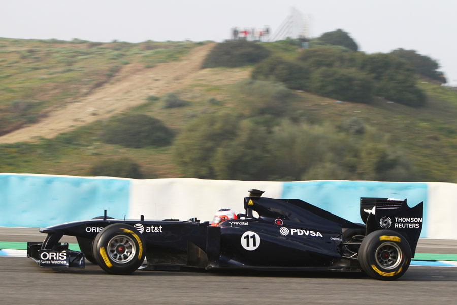 Rubens Barrichello out on track at Jerez