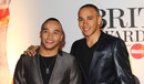 Lewis Hamilton arrives with his brother Nicholas Hamilton at the BRIT Awards