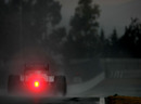 Adrian Sutil leaves the pits in miserable conditions