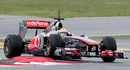 Lewis Hamilton puts the new McLaren through its paces