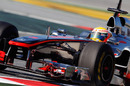 Lewis Hamilton at the wheel of the McLaren MP4-26