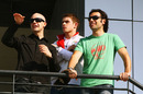Paul di Resta with his cousins Marino and Dario Franchetti