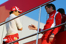 Felipe Massa gets debriefed by his race engineer Rob Smedley