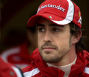 Fernando Alonso in the pit lane