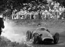 Juan Manuel Fangio finished second at the 1957 Italian GP