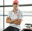 Jenson Button at the McLaren factory