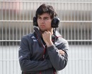 Sergio Perez keeps an eye on Sauber's progress