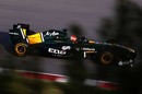 Jarno Trulli puts the Lotus T128 through its paces