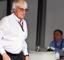 Bernie Ecclestone walks away from a meeting with Jean Todt, British Grand Prix, Silverstone, July 10, 2010