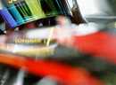 Lewis Hamilton peers out of his McLaren cockpit