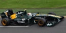 Jarno Trulli on track in the Lotus T128