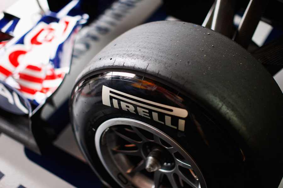 Hard Pirelli tyres on the Red Bull
