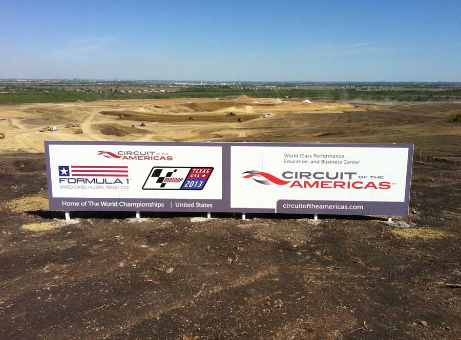 The track is named as work continues on the new circuit in Austin