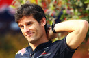 A relaxed Mark Webber in the paddock