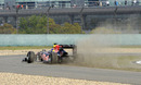 Mark Webber runs wide at turn one