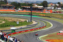 The Ferrari of Fernando Alonso in action at Interlagos