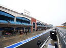 A wet and chilly pit lane greets the teams on Thursday morning