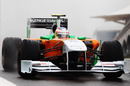 Paul di Resta heads out on a set of wet tyres