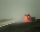 Felipe Massa disappears into the gloomy weather at Istanbul Park