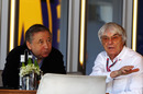 FIA president Jean Todt meets with Bernie Ecclestone