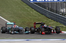 Michael Schumacher and Vitaly Petrov come together in turn 12