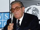 Jean-Marie Balestre, president of the FIA, during the FIA World Sportscar Championship Shell Donington Trophy