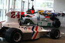 Classic F1 cars on display at the opening of the new Wing complex