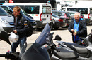 Sebastian Vettel arrives at the circuit with his father Norbert