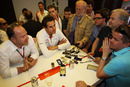 Adrian Sutil faces the press for the first time since Eric Lux revealed he intends to take legal action against him